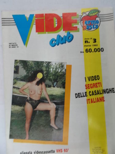 VIDEO CLUB (It) magazine side cover Issue 3  1992